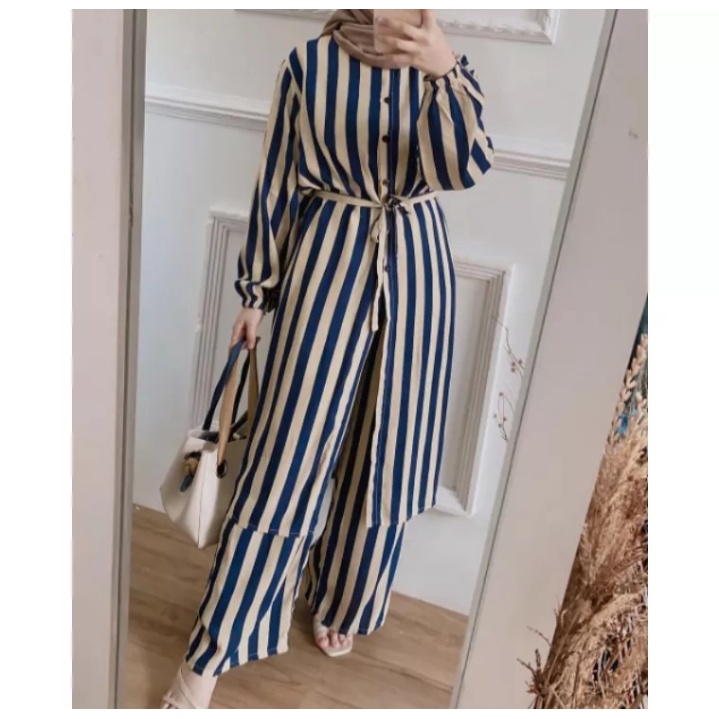 HW FASHION SETELAN LONG TUNIK SALUR TERLARIS//ONE SET JUMBO SALUR XXL XXL