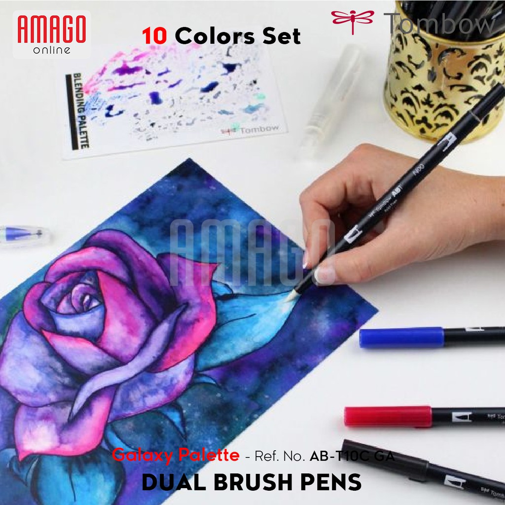 TOMBOW Dual Brush Pens - GALAXY Palette of 10 colors - AB-T10C GA
