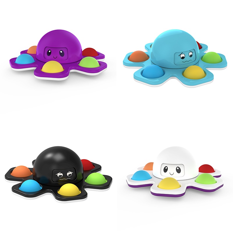 【Ready Stock】Octopus Pop It Gyro Fingertip Push Bubble Toys Stress Reliever Sensory Fidget Silicone toys