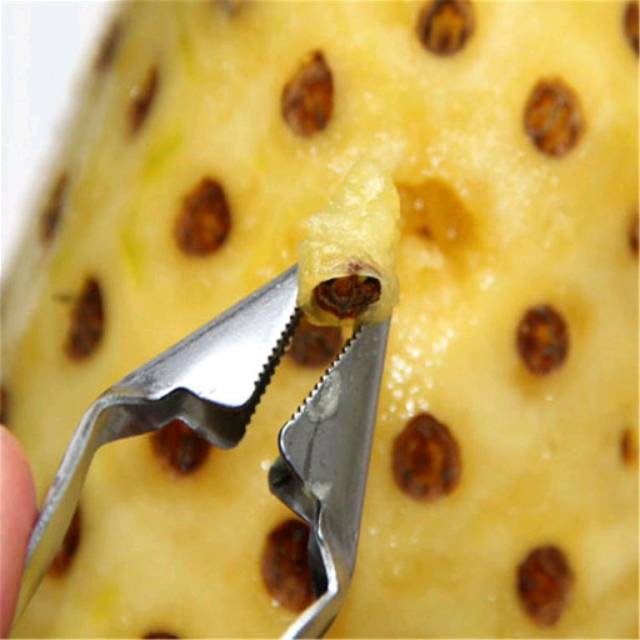 Penjepit pengupas Buah Biji Nanas / pemotong mata nenas stainless steel(b53k)