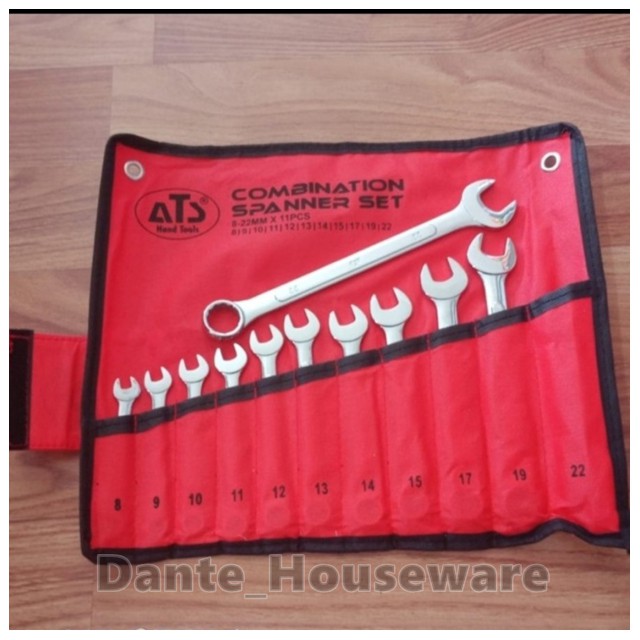 Kunci Ring Pas set 11 Pcs ATS (8-22mm Merk ATS Original)