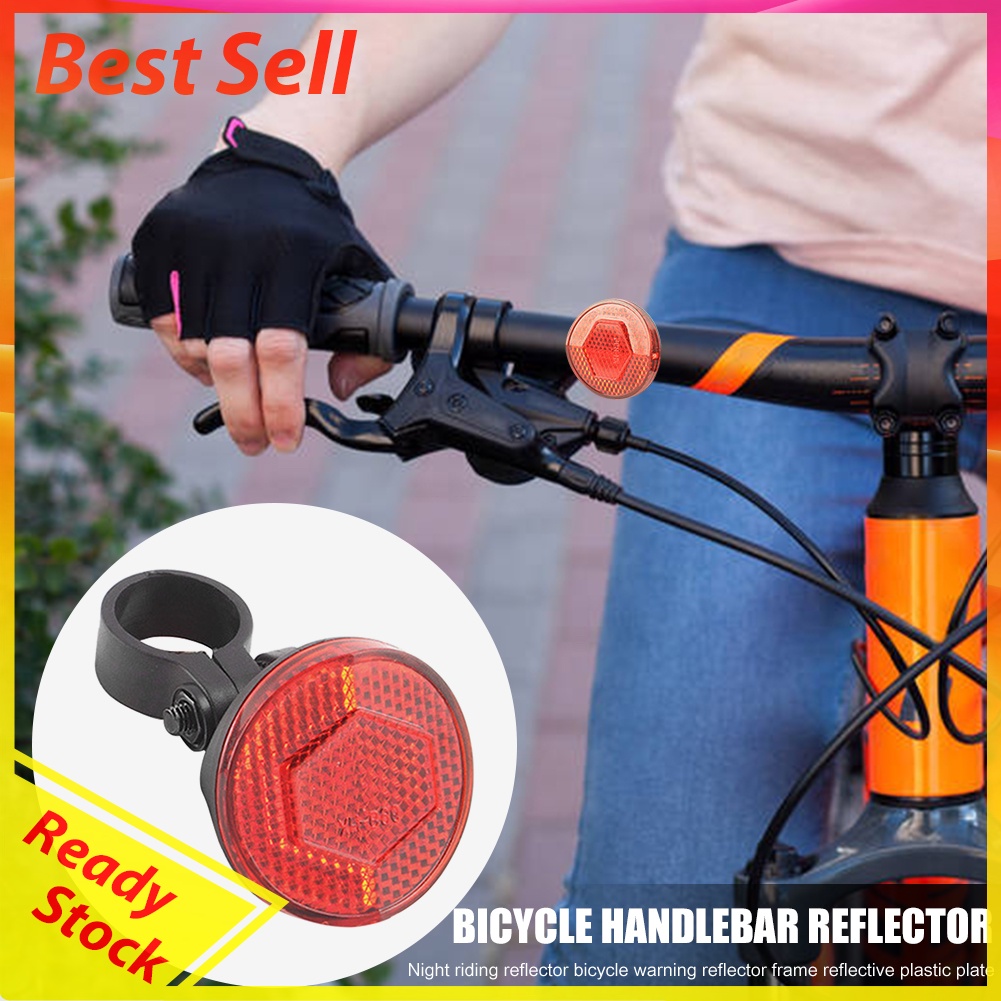 Mountain Bike Handlebar Reflector Bicycle Front Rear Warning Riding Light