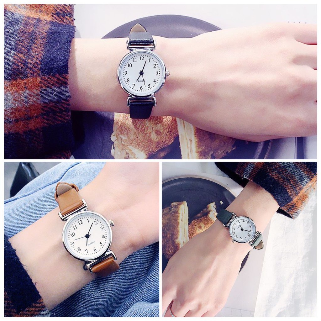 ✅COD Jam Tangan Quartz Casual Strap Kulit PU Untuk Wanita / Jam Tangan Analog Quartz Casual Strap PU