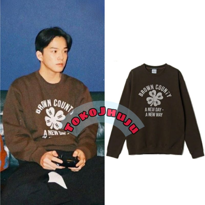 Basic Sweater Treasure Asahi BROWM COUNTY sablon depan