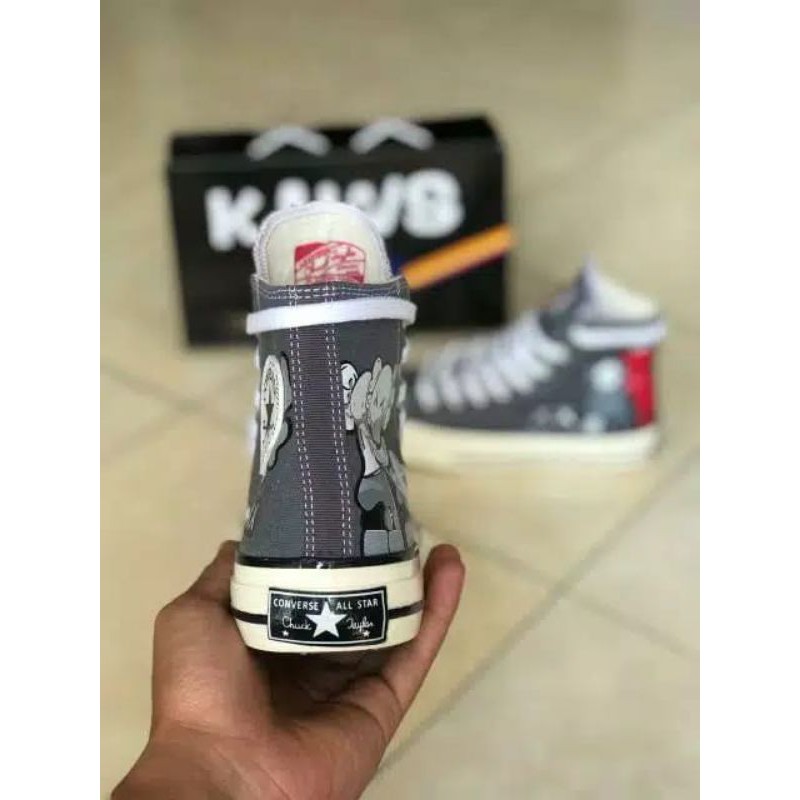 SEPATU CONVERSE HIGH 70s X KAWS GREY IMPORT Quallity Made In VIETNAM
