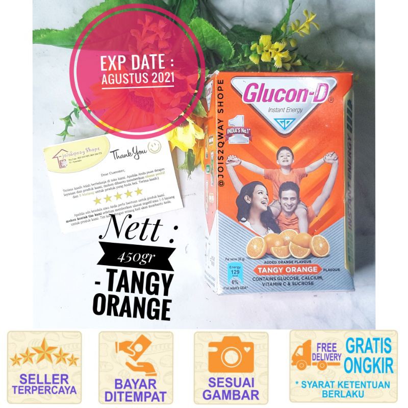 

Minuman Kesehatan Glucon-D Instant Energy TANGY ORANGE Flavour 450gr