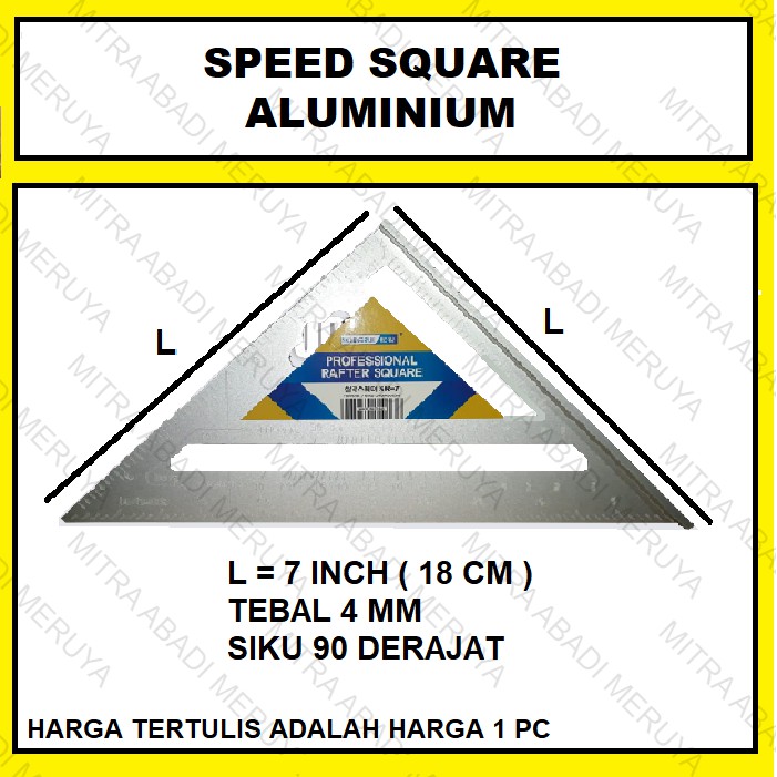 

Speed Square Professional 7" Penggaris Segitiga Siku Tukang Sudut Siku
