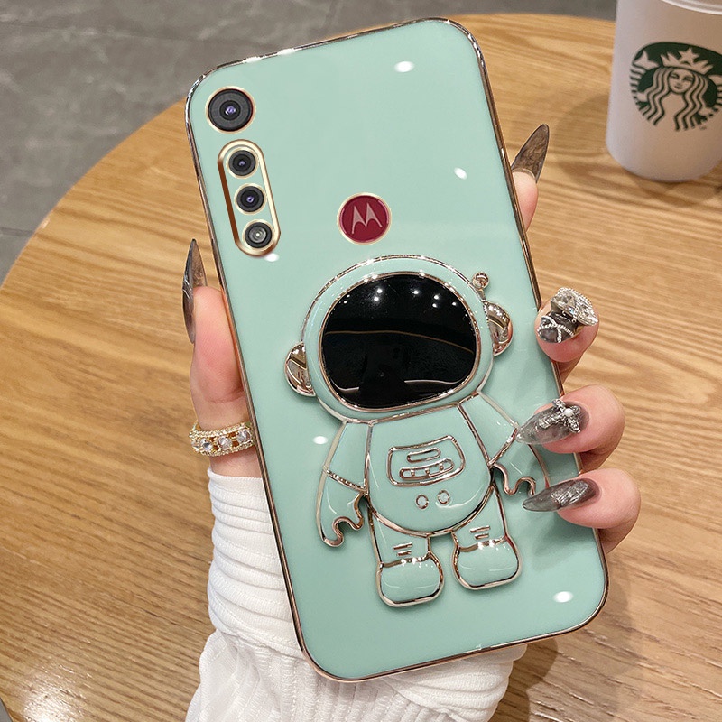 Casing Hp Motorola Moto G8 G8 Power G8 Play Warna Permen Astronot Stand Kamera Deluxe Case