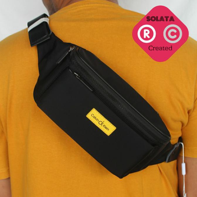 Gaya Tas Slempang Pria / Bodybag Pria / Waist Bag Import Pria Calvin Klein Bergaransi