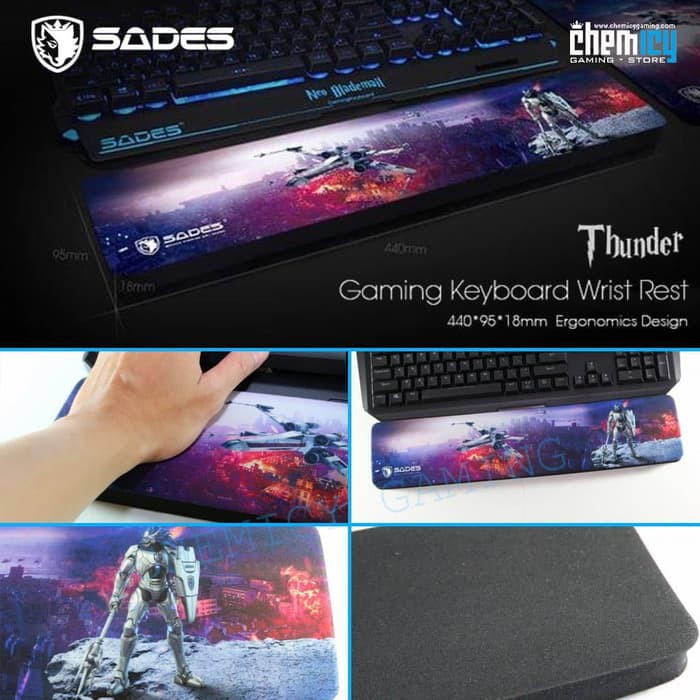 Sades Thunder Soft Keyboard Arm / Wrist Rest