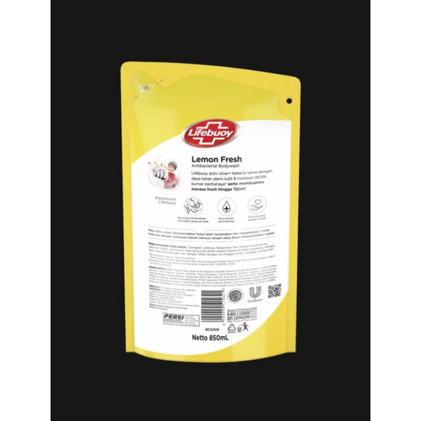 SABUN MANDI CAIR LIFEBUOY LEMON FRESH (KUNING) 825ML / SABUN MANDI CAIR / LIFEBUOY