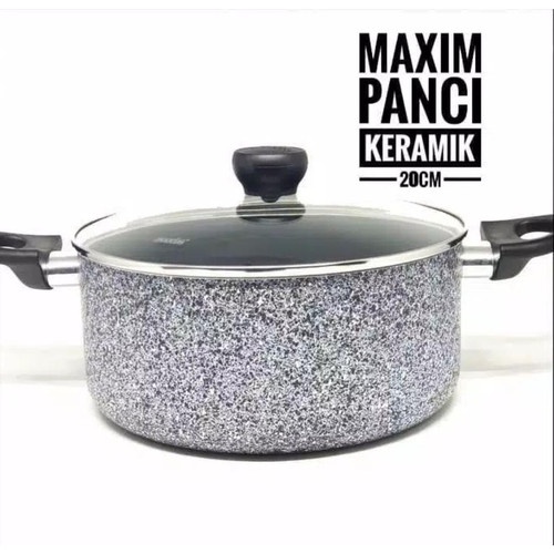 MAXIM DUTCH OVEN NEOSTONE 20 cm + TUTUP KACA MANTAP