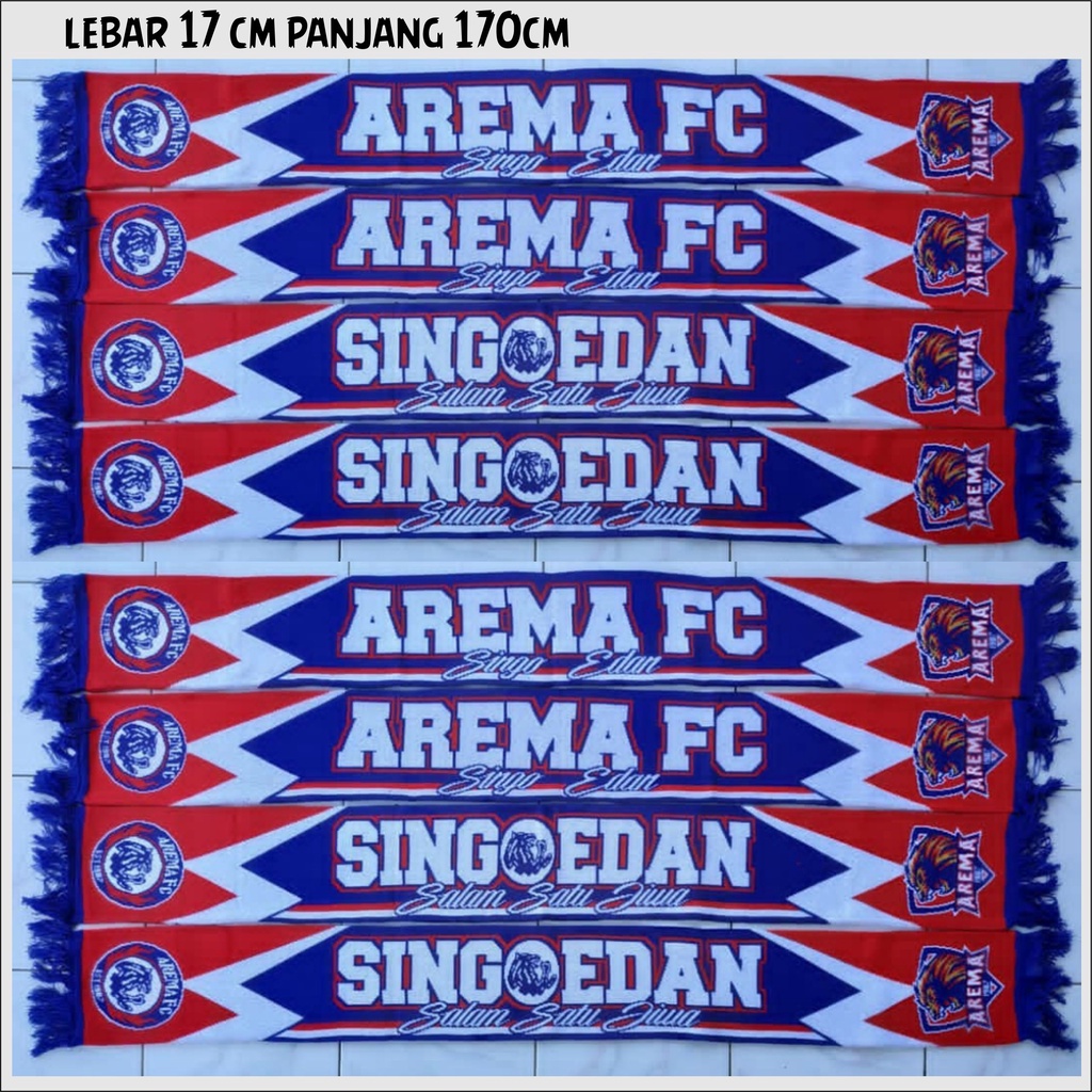 Syal arema Syal Rajut lokal Lebar 17cm Panjang 120cm
