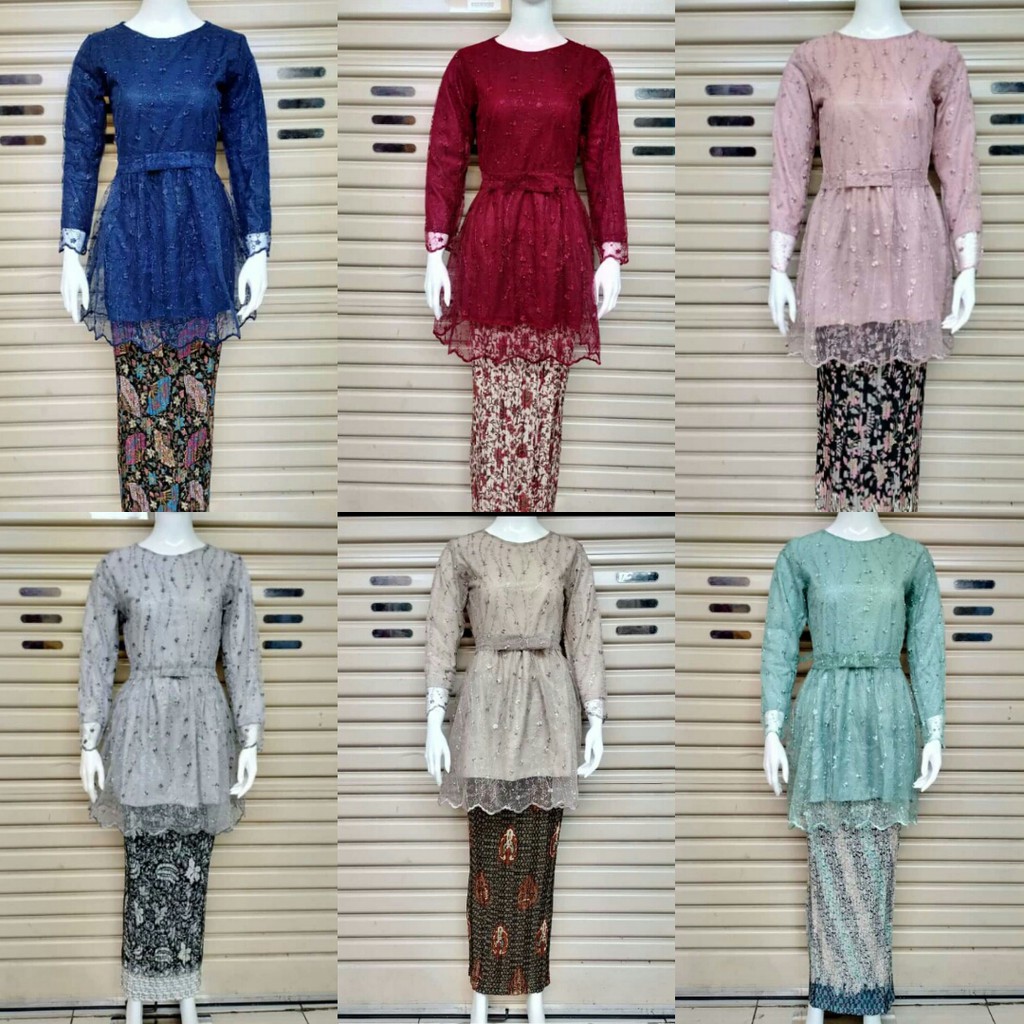 Set Kebaya Tille Modern Aneka Pilihan Warna