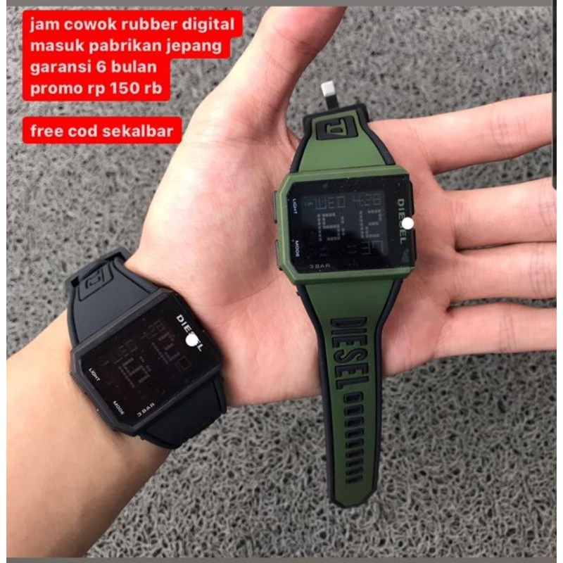 jam petak rubber digital cowok
