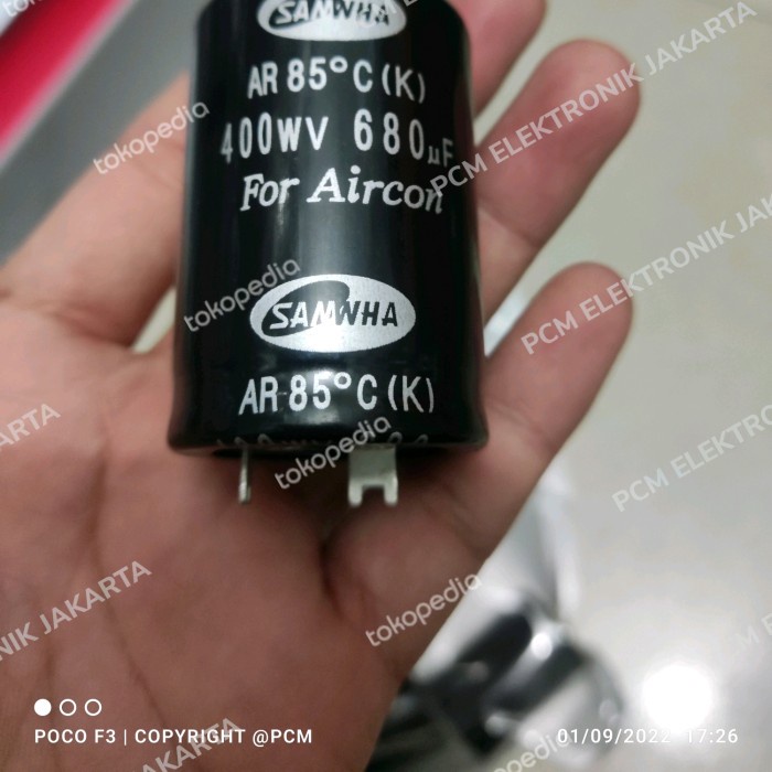 elco elko 680uf 680 uf 400volt 400v 400 volt samhwa jepang 50x35mm AYS27