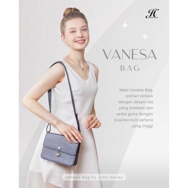 VANESA BAG JIMS HONEY ORI TAS SELEMPANG SLING WANITA CEWE IMPOR FASHION KOREA HAND TOTE KOMPAK KECIL