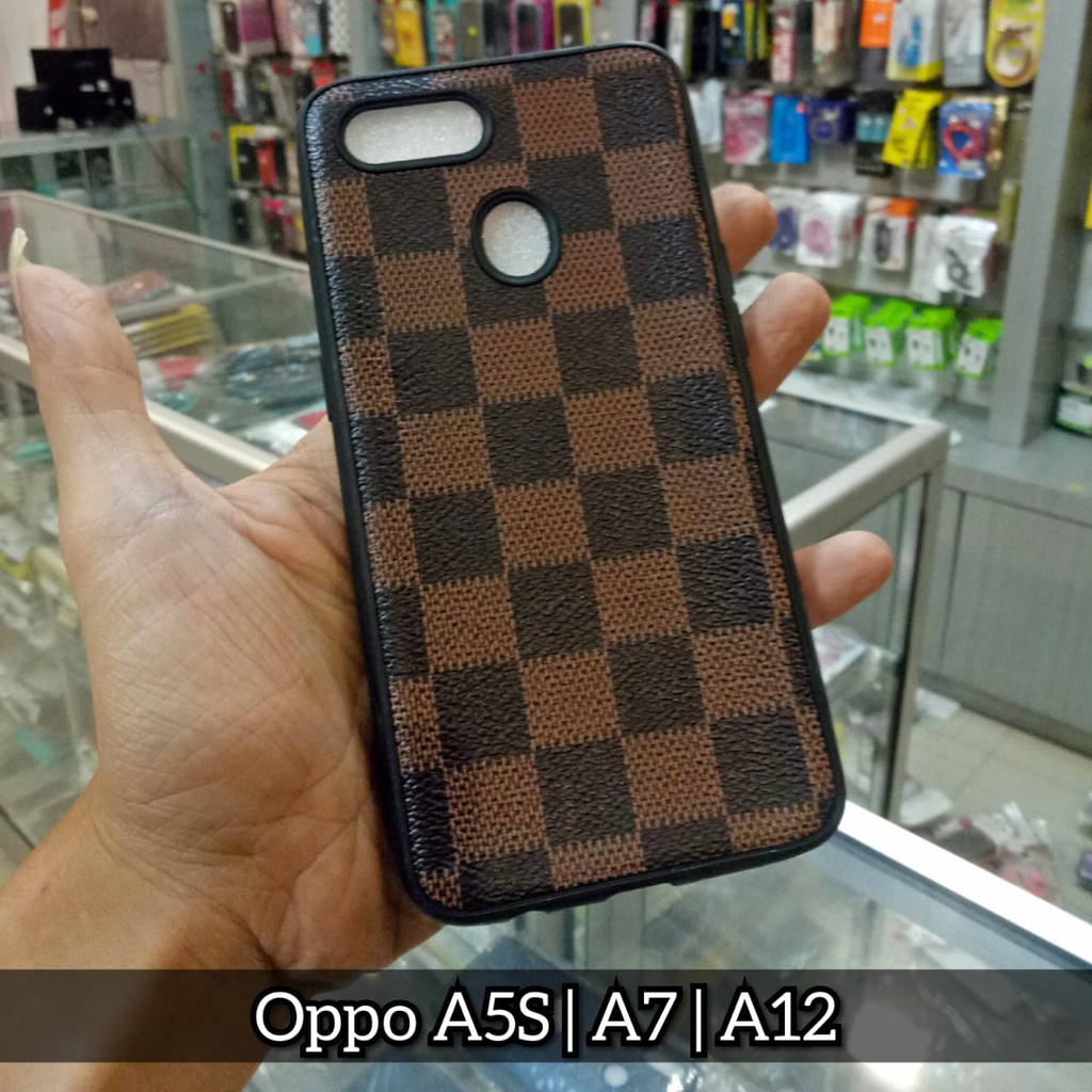Soft Case Oppo A12 A5s A7 Premium Leather Motif Branded
