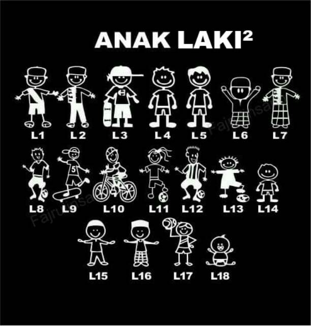 Sticker Happy Family cutting stiker kaca mobil murah