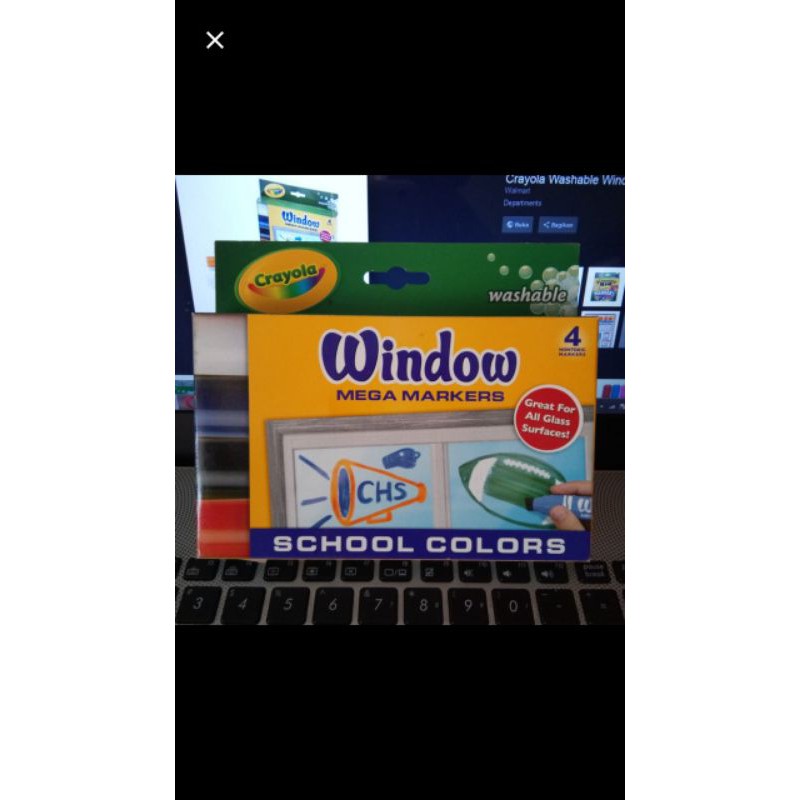 

Crayola Washable Window Mega 4-Color Set Marker