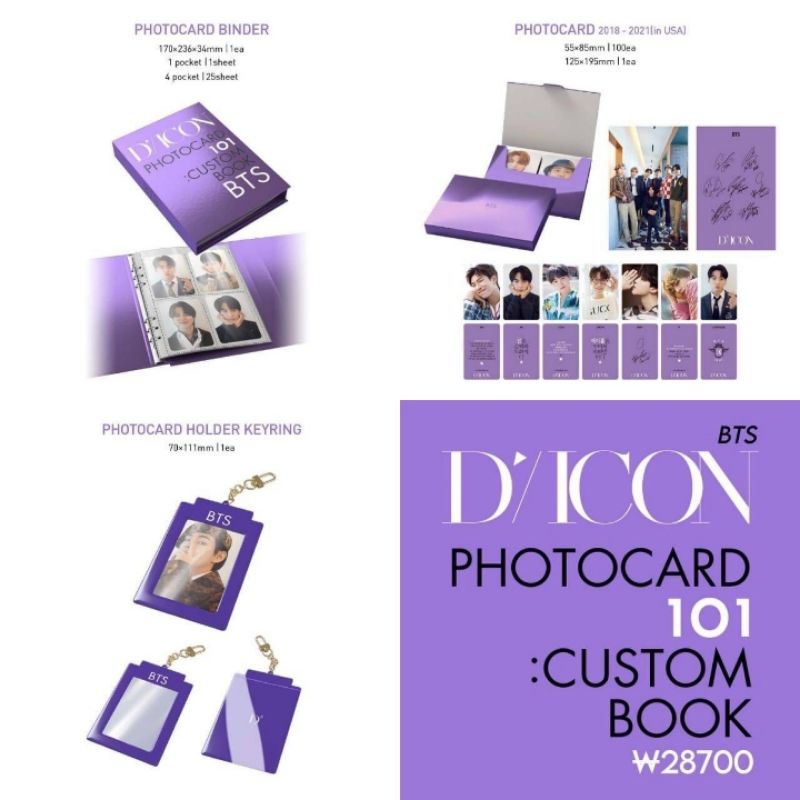 DP-PO (BATCH 7) Sharing BTS Dicon Photocard 101 Custom Book