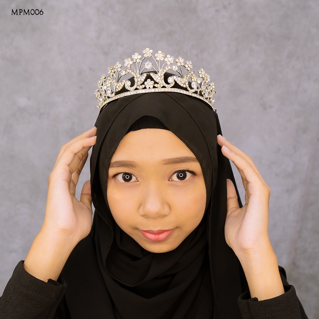 [BISA COD] BRIDAL CROWN PENGANTIN ASESORIS HIJAB WANITA PREMIUM MPM006