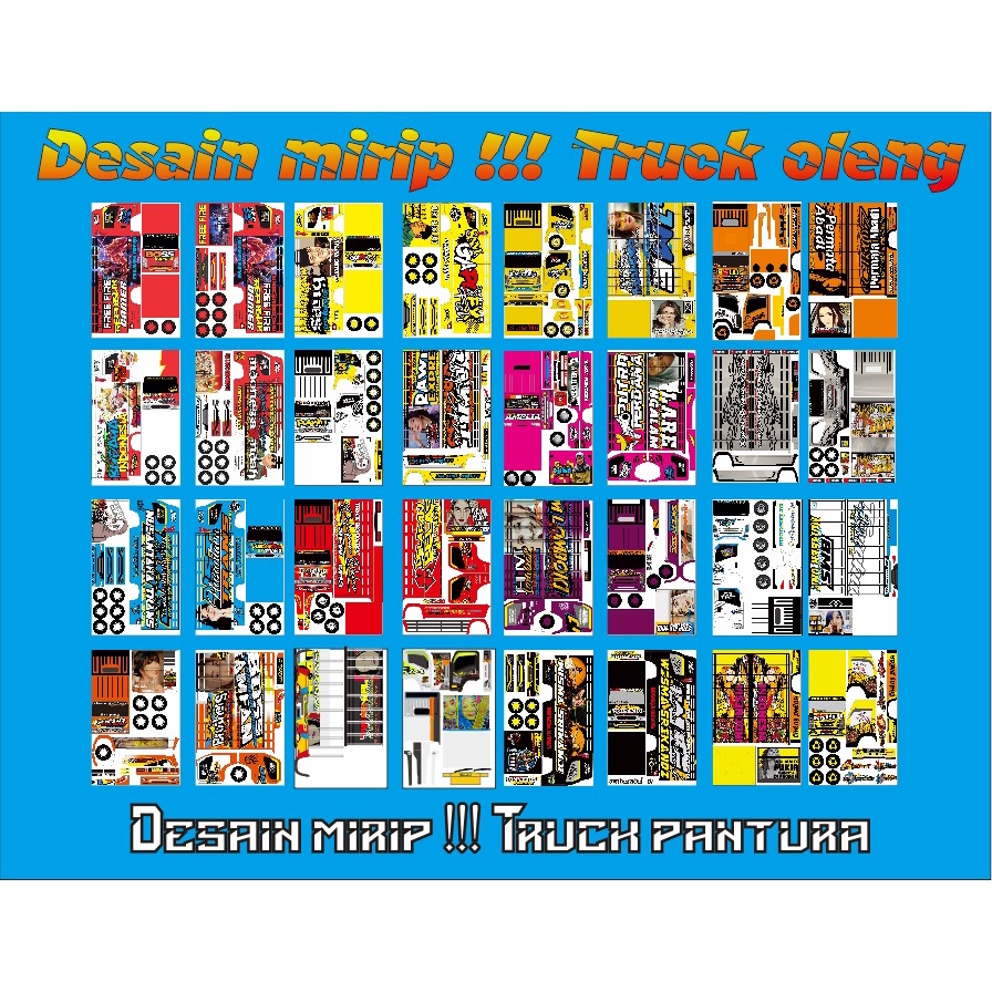 STIKER MINIATUR TRUCK OLENG CENTER