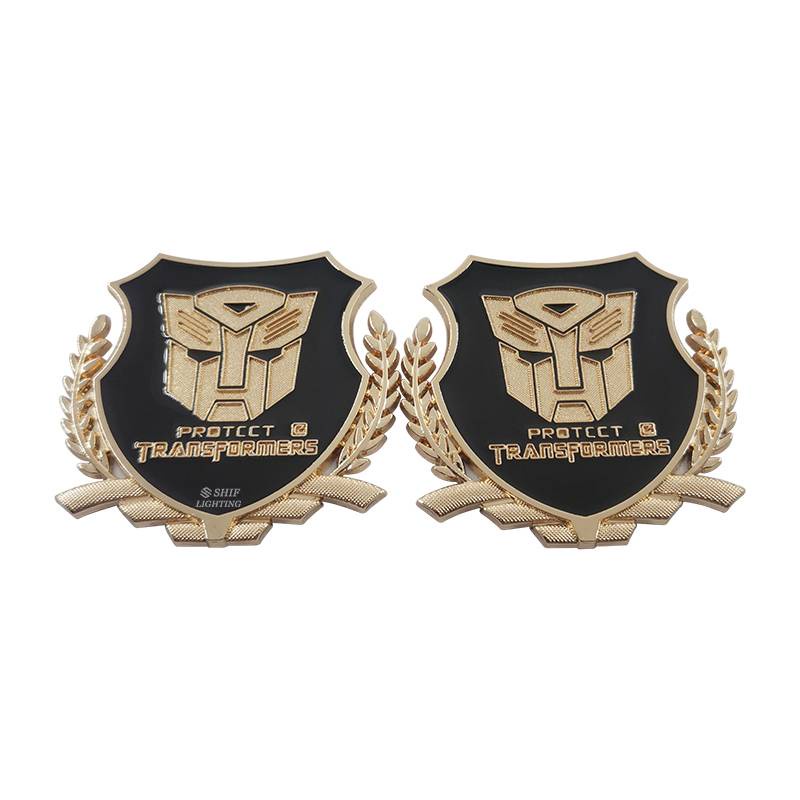 2 X Metal TF Transfomer Autobot Logo Car Auto Side Window Decorative Emblem Badge Sticker Decal