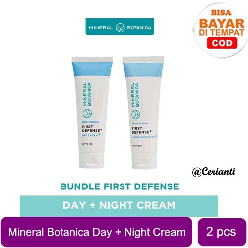 [BPOM] Mineral Botanica First Defense+ Brightening Day Cream &amp; Overnight Night Mask Cream 25GR