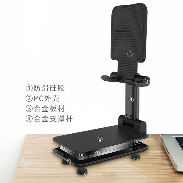 KKMOON Dudukan Smartphone Tablet Stand Holder Multi Angle Warna Hitam