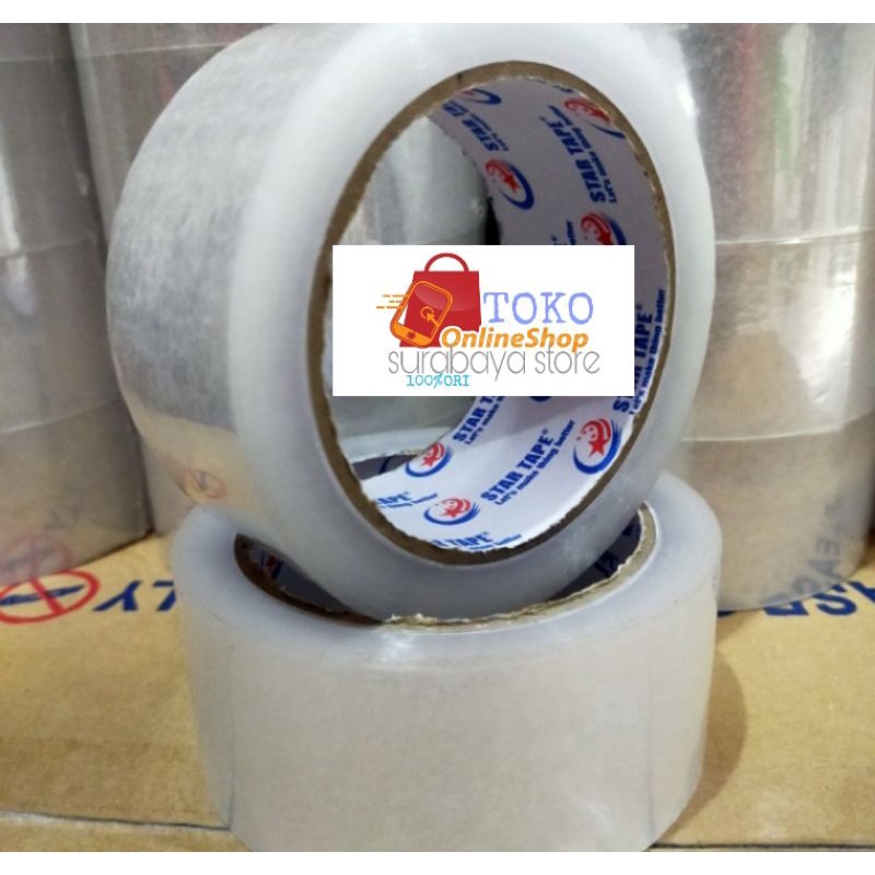 

LAKBAN BENING STAR TAPE 2" (45×90 YARD) lakban packing murah