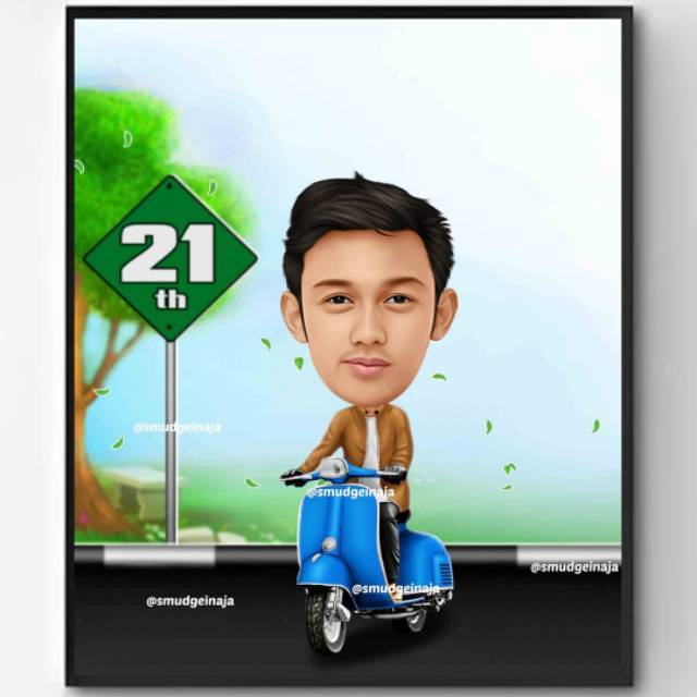 Jual Edit Foto Karikatur Wajah Cowo Untuk Kado Hadiah Ulang Tahun Dll Shopee Indonesia