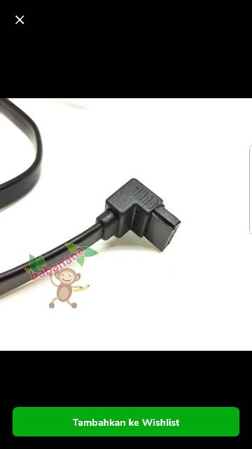 Kabel Sata Data 3 III Klip Besi 90 Degree Derajat 6gpbs siku 6 gbps