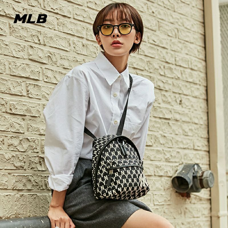 RYX - Monogram MLB Tas Ransel Wanita Fashion Casual - Ori Import