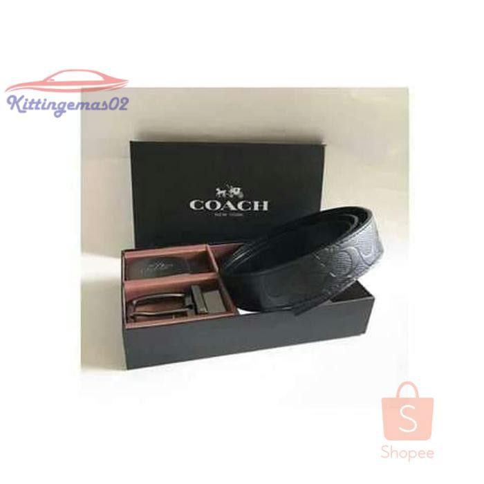 IKAT PINGGANG PRIA GESPER SABUK KTG2I543 BELT MERK COACH ORIGINAL PREMIUM QUALITY