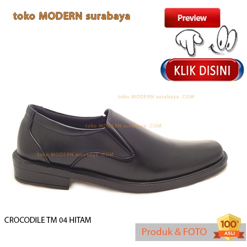 Sepatu pantovel pria casual CROCODILE TM 04 HITAM