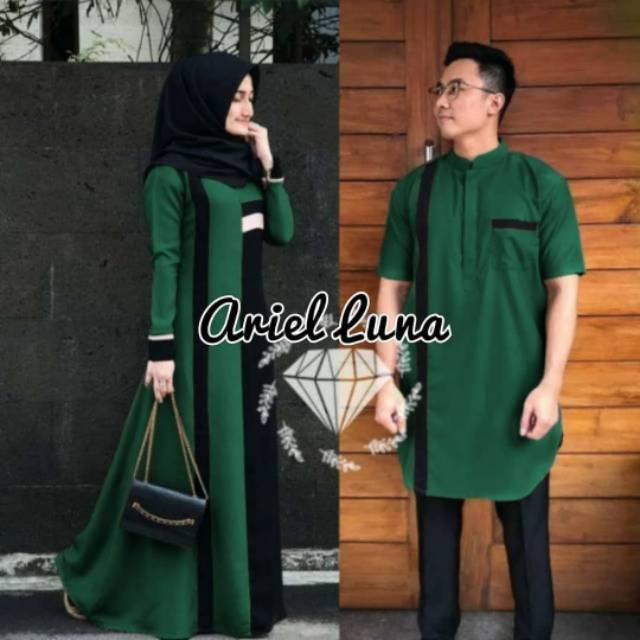 CP ARIELLUNA COUPLE GAMIS MOSCREPE COUPLE RAMADHAN 2021