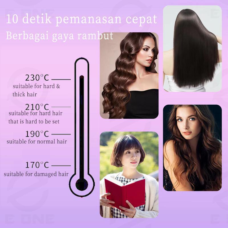 E ONE catokan rambut bagus tahan lama ori 2 in 1 catok rambut untuk smoothing - Garansi 1 tahun