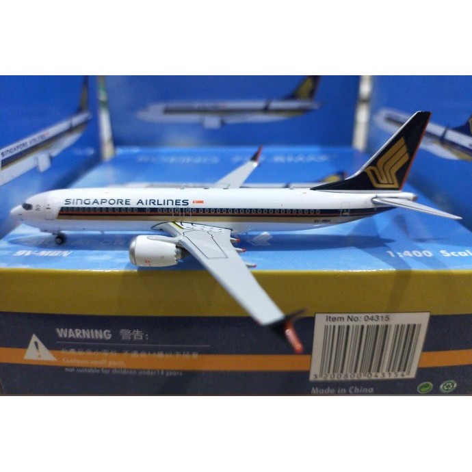 Diecast Singapore Airlines Boeing 737 Max 8 JAK575
