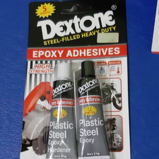 Dextone Epoxy 5 menit Lem Dextone Lem Campur Dextone (Lem Besi/Kayu/keramik/Kaca/Aluminium) 48Gr