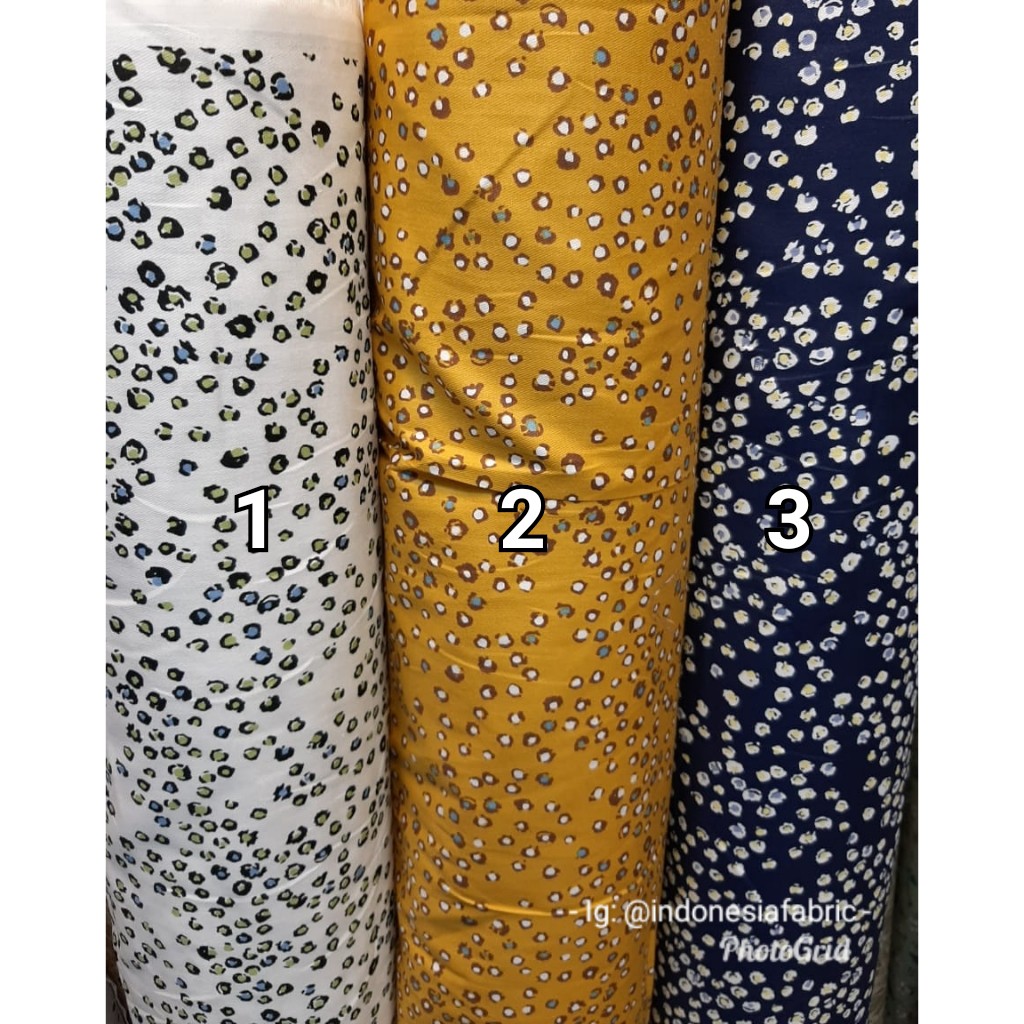 Kain Bahan Meteran Katun Jepang Tokai Senko motif Leopard
