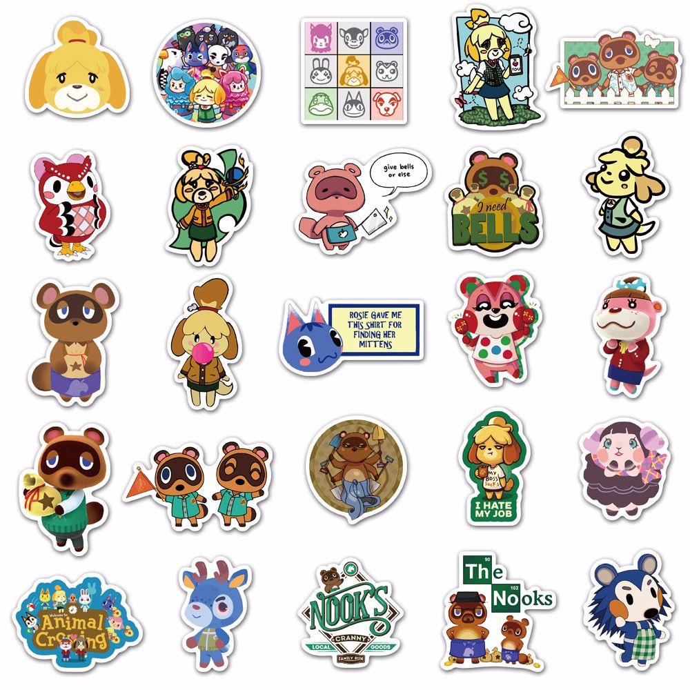 Lanfy Stiker Animal Crossing Lucu Kulkas Laptop Alat Tulis Stiker Koper Stiker Hias Kartun Sticker