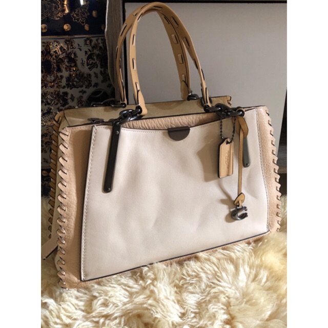 TAS COACH 69613 DREAMER 36 in COLORBLOCK IVORY MULTI (MINUS LONGSTRAP) PRELOVED VGC 100% ORIGINAL