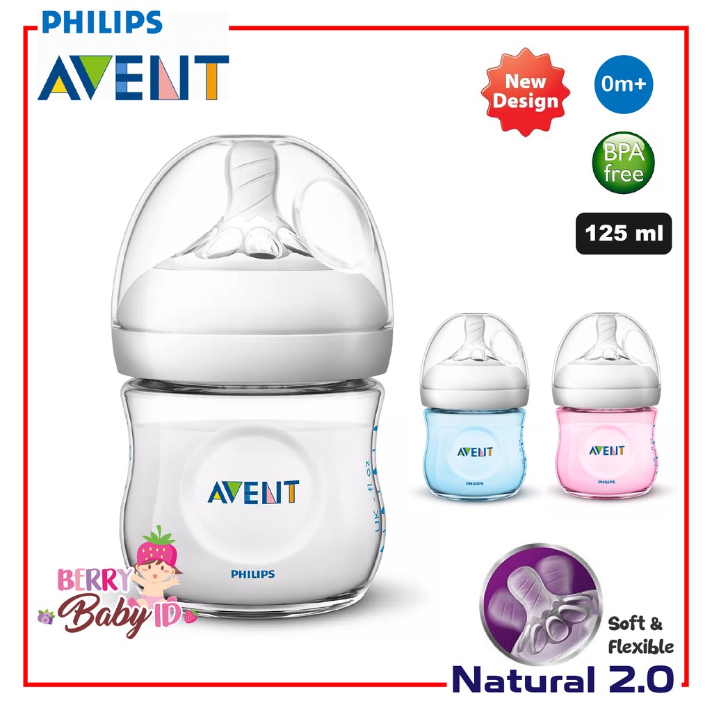 Philips Avent Natural Botol Susu 125ml Baby Bottle 125 Ml Teat 2.0 ...