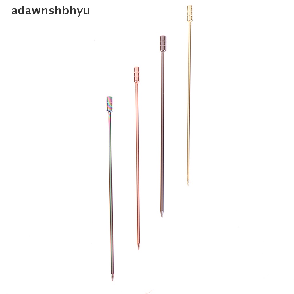 [adawnshbhyu] Stik Cocktail Stainless Steel Stik Buah Reusable Drink Picks Untuk Minuman