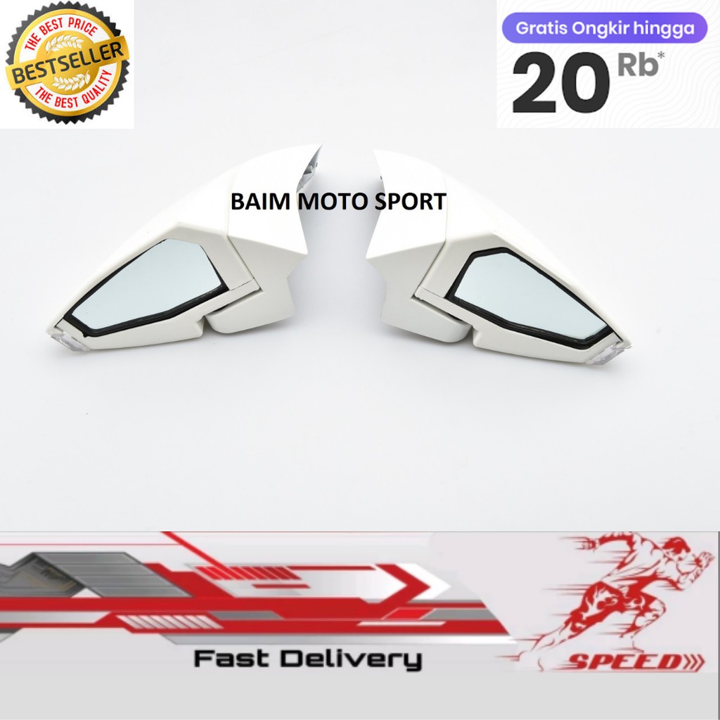 Spion Lipat Yamaha Nmax B2  LED RUNNING & SENJA Original GARANSI  + BONUS
