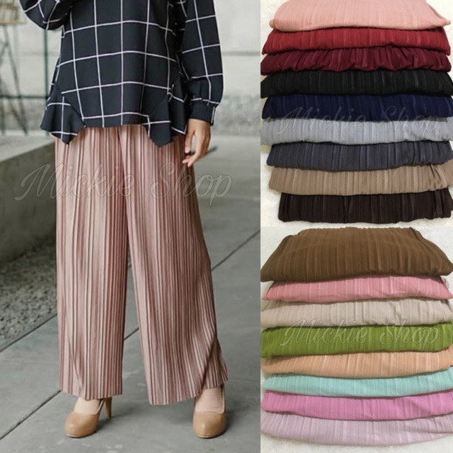 Celana Kulot Plisket Premium Import | Pleated Pants