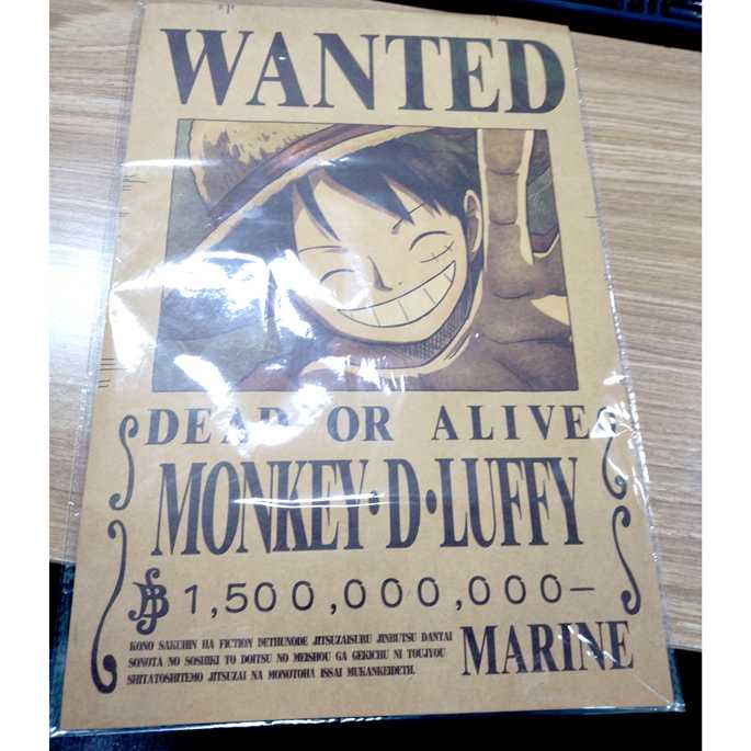 Poster Wanted One Piece 10 PCS Hiasan Poster Dinding Anime Dekorasi Rumah Ruang Tamu Kamar Material Berkualitas