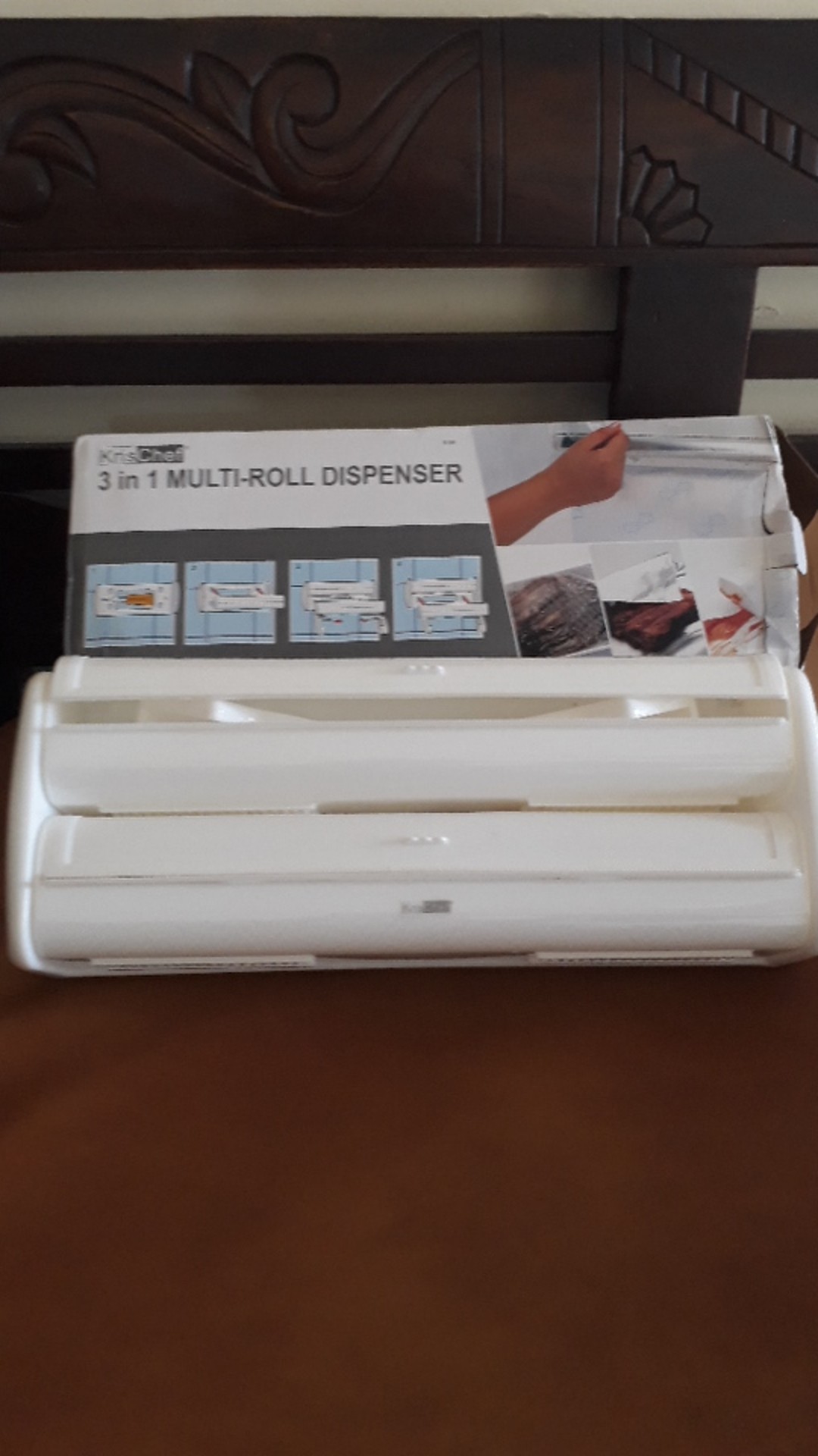 Krischef Tempat Tisu Gulung , Aluminium Foil, Wrapping Plastik 3 In 1