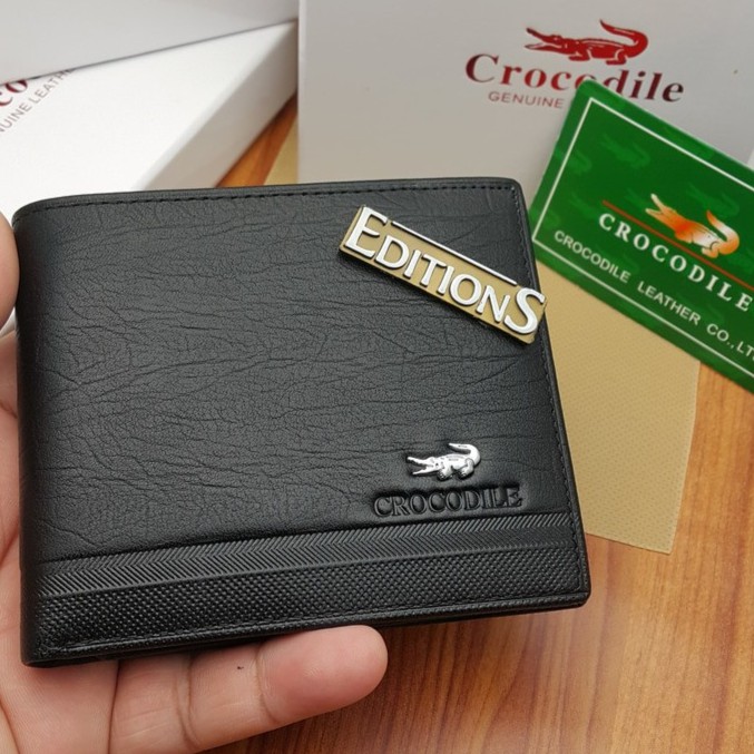 DOMPET KULIT ASLI IMPORT PRIA ED CROCODILE BLACK C1201 12 